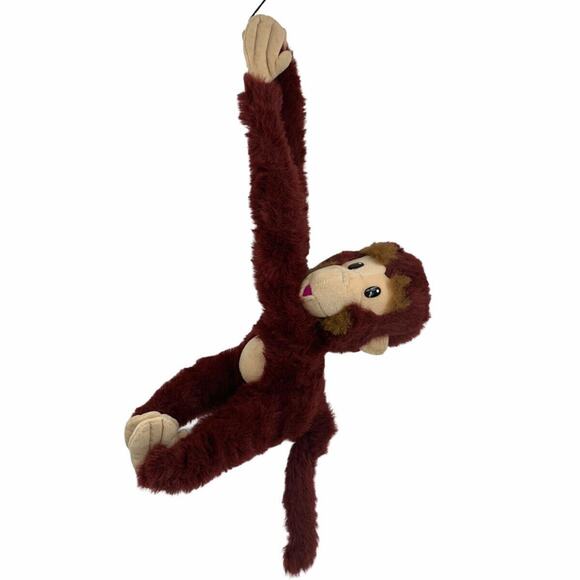 Classic Toy Co. Other - Classic Toy Co. Large Plush Soft Reddish Brown Hanging Monkey Sticky Hands Feet